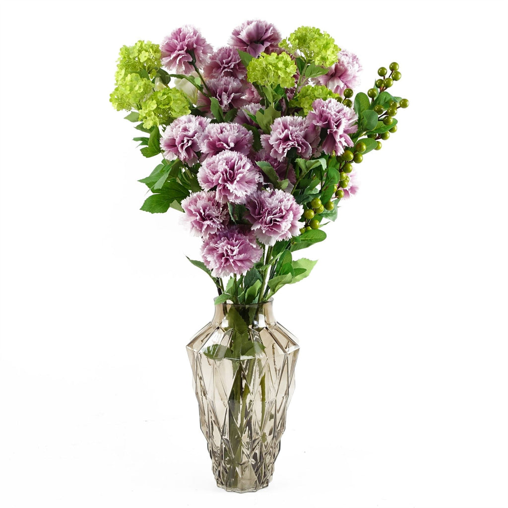 70cm Pink Artificial Carnation Stem 4 Flowers