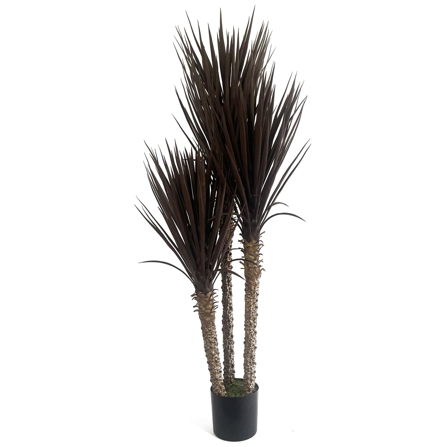 155cm UV Resistant Artificial Triple Yukka Tree Plant Tree Triple Dark