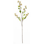 80cm Artificial Black Eucalyptus and Viburnum Arrangement Glass Vase