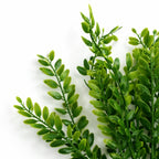 32cm Artificial Boxwood Style Foliage Spray Stem Faux Green Leaf Bush