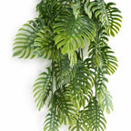 80cm Artificial Trailing Tropical Monstera Plant Sage Green