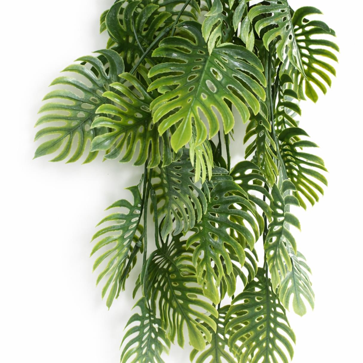 80cm Artificial Trailing Tropical Monstera Plant Sage Green