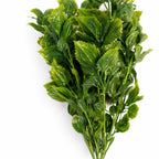 75cm Artificial Green Leaf Foliage Bush Stem