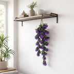 75cm Artificial Purple Thistle Trailing Hanging Plant Faux Floral