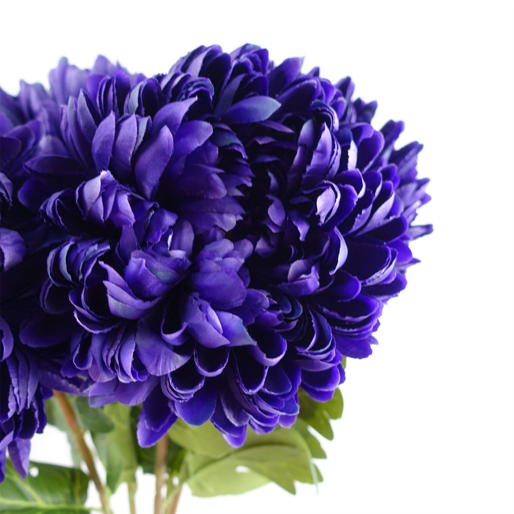 75cm Artificial Extra Large Reflex Chrysanthemum Purple