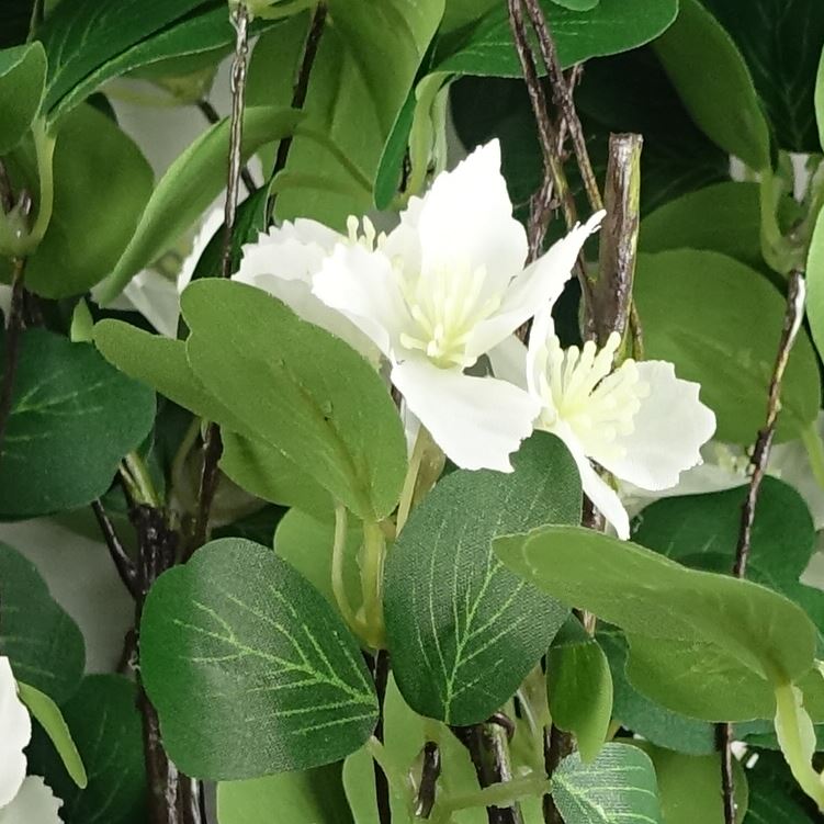 60cm Artificial Flower Foliage Spray White
