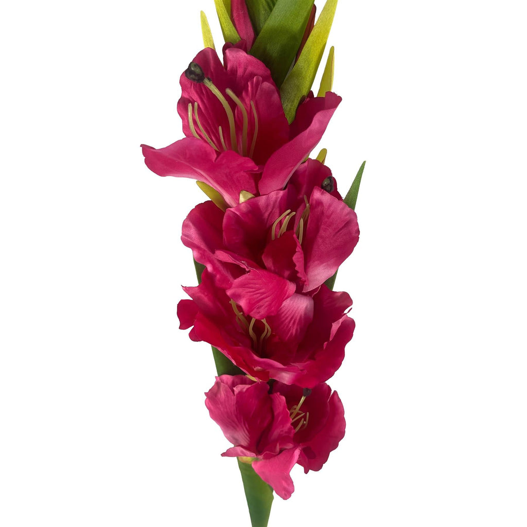 115cm Artificial Pink Gladioli Stem