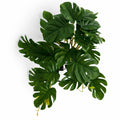 25cm Artificial Realistic Monstera Stem Plant Dark Green