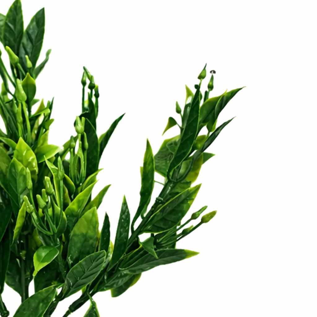 32cm Artificial Green Foliage Spray Stem Faux Leafy Greenery