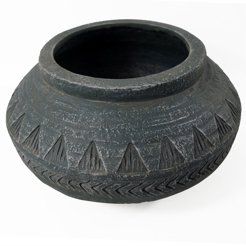 x 40cm Large Grey Gliese Triangle Planter 21cm