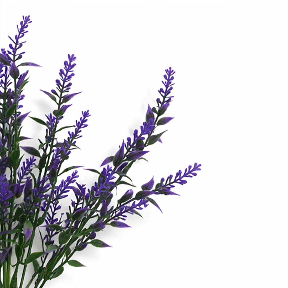 34cm Artificial Purple Heather Stem Plant