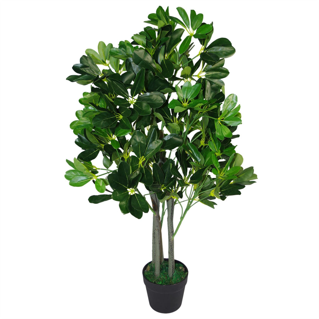 95cm Umbrella Tree Dark Ficus Green Artificial Plant