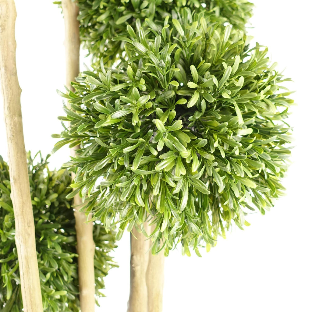 120cm Artificial UV Resistant Balls Topiary - Natural Trunk