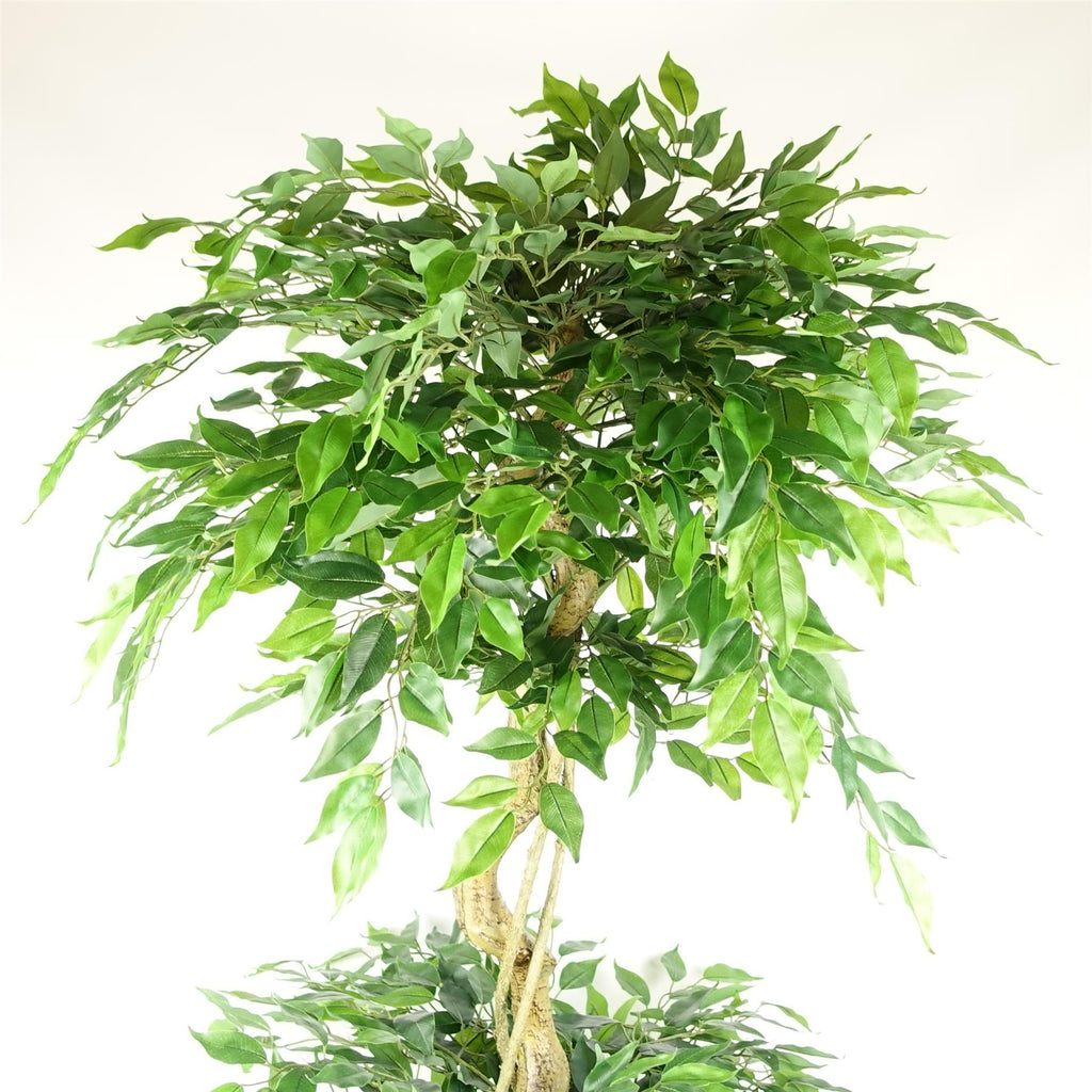 Artificial 180cm Twisted Fruticosa Ficus Tree Triple Ball Topiary