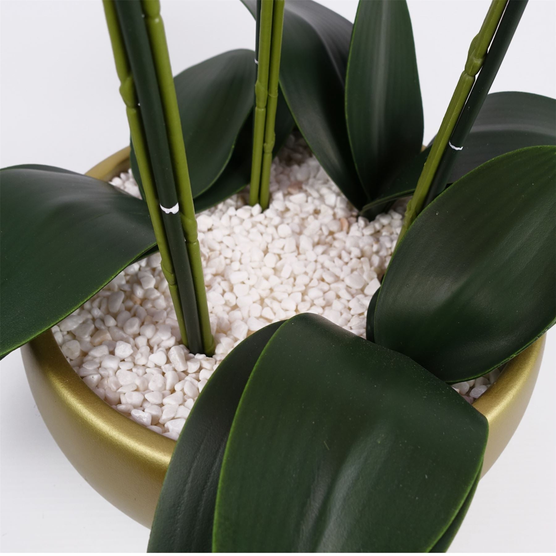 60cm Orchid Artificial Pink Gold Ceramic Planter