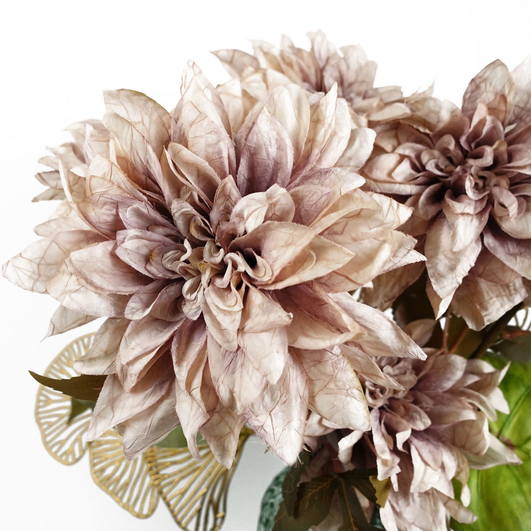 55cm Artificial Dahlia Flower Stem Dusty Pink
