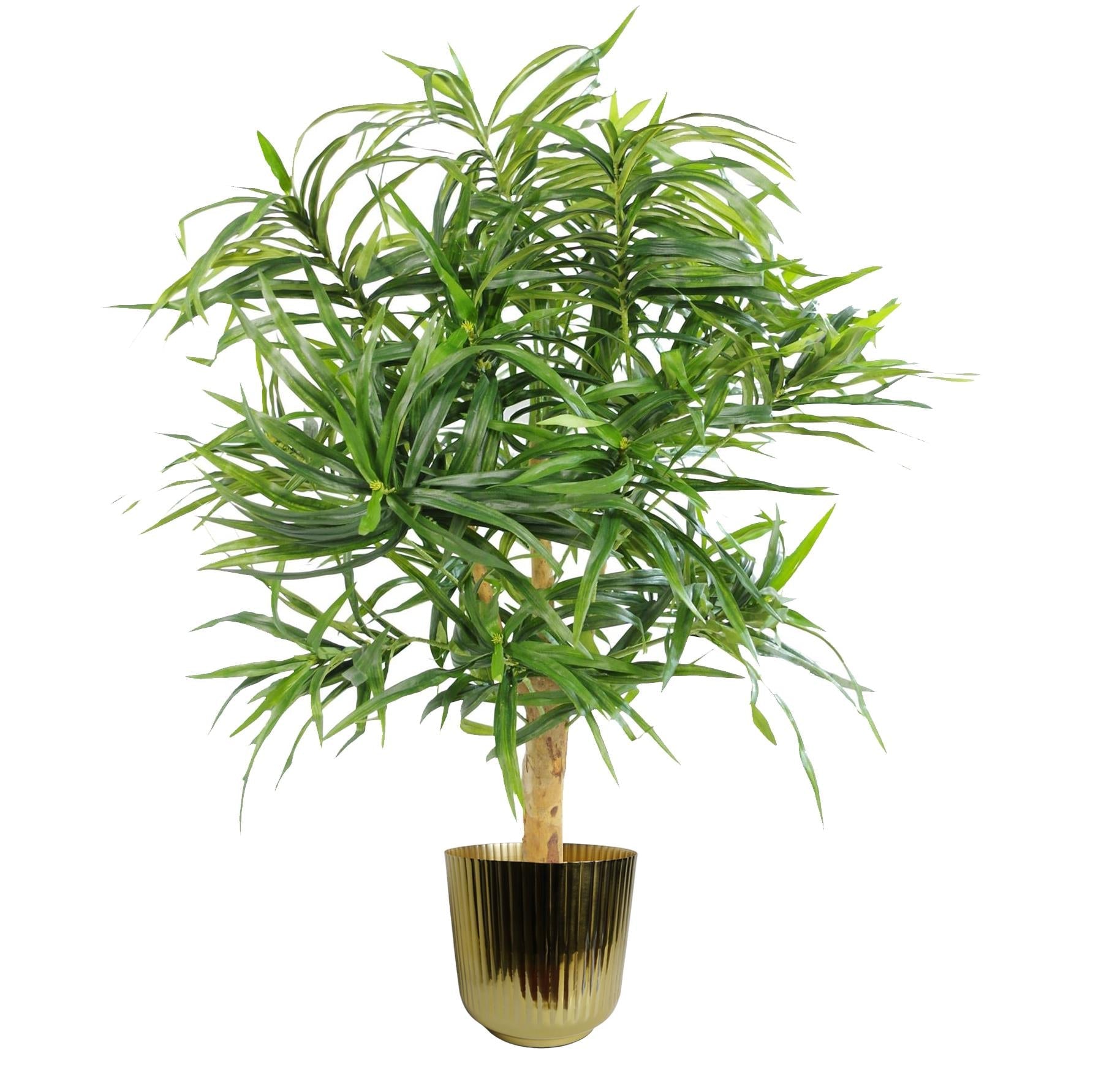 20cm Gold Fluted Planter