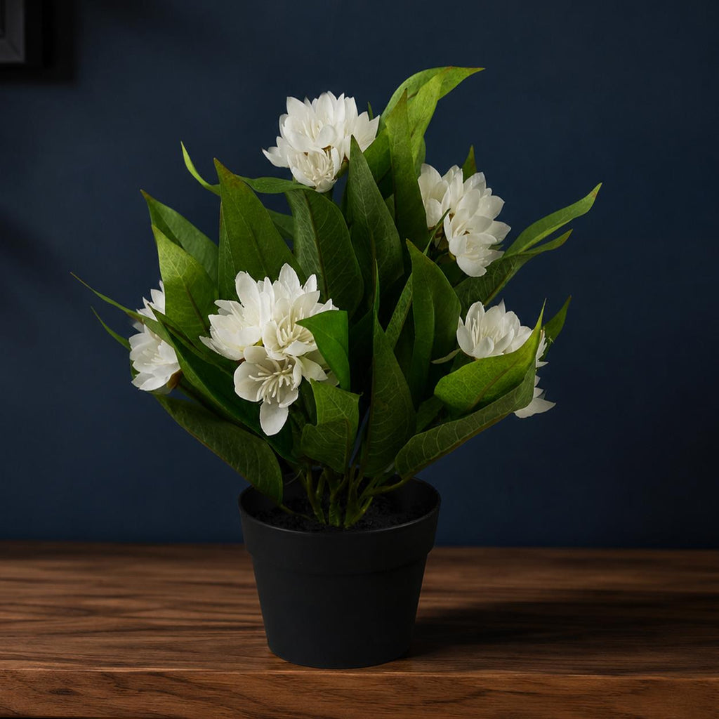 18cm Artificial Freesia Plant White Flowering