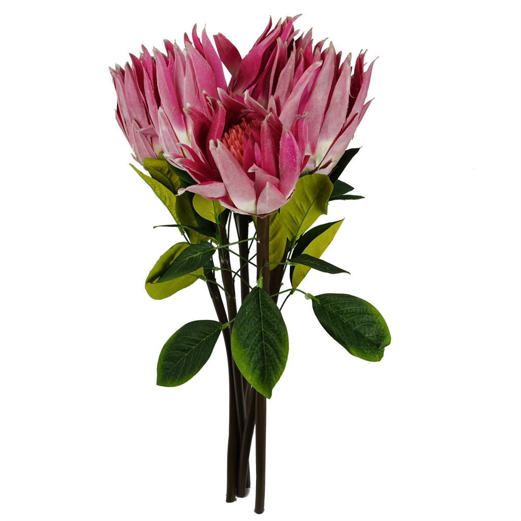 65cm Artificial Protea Sugarbush Flower Stem Pink