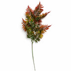 50cm Artificial Fern Spray Stem Autumn Orange