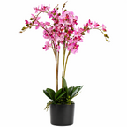 60cm Artificial Luxury Orchid Triple Stem Pink Realistic Plant