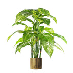 Leaf Planter Plant Pot with Polished Gold Finish 20 x 18cm GoldGold