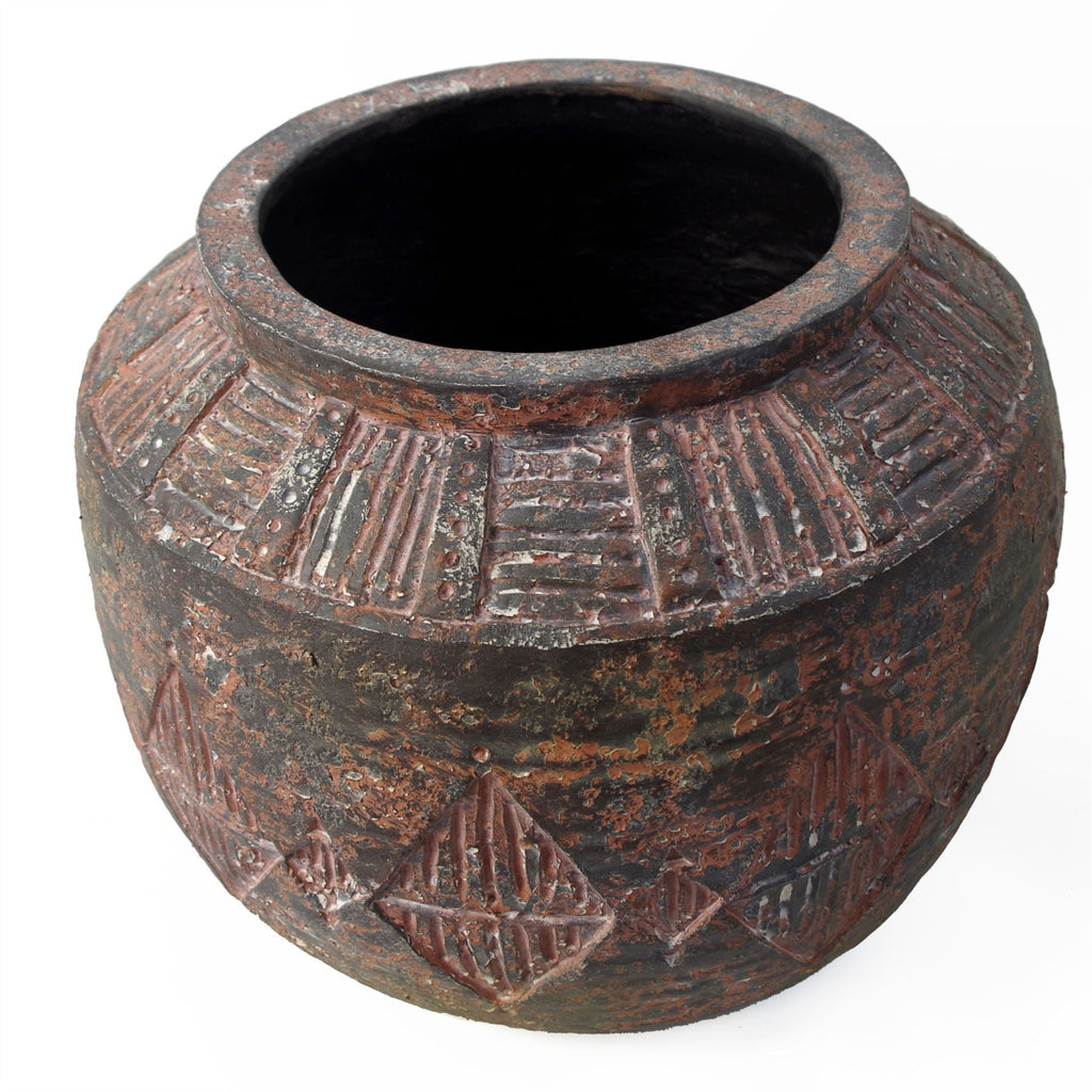 27cm x 36cm Aztec Diamond Large Planter BrownBrown