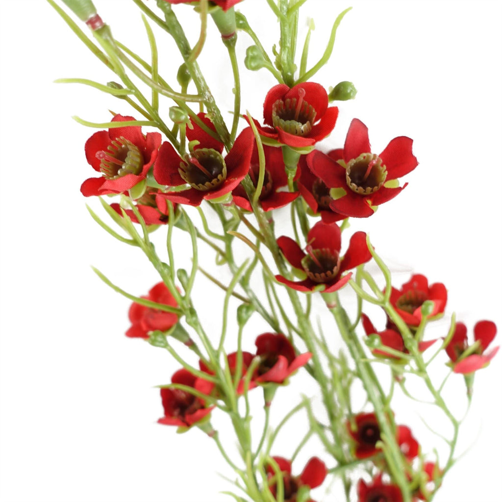 100cm Artificial Foliage with Small Flowers Red
