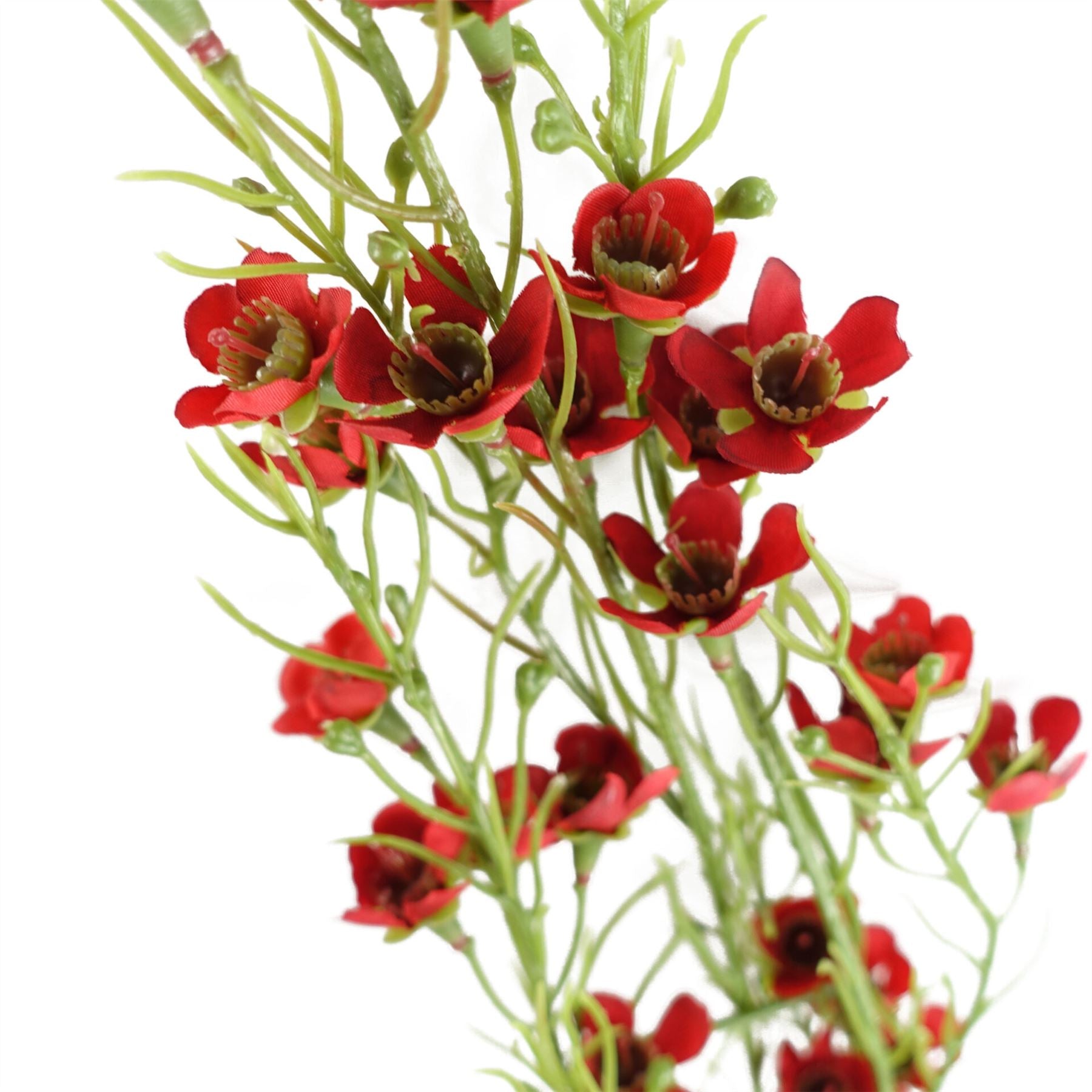 100cm Artificial Foliage with Small Flowers Red