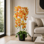 110cm Artificial Yellow Orchid Plant Artifcial REAL TOUCH flowers