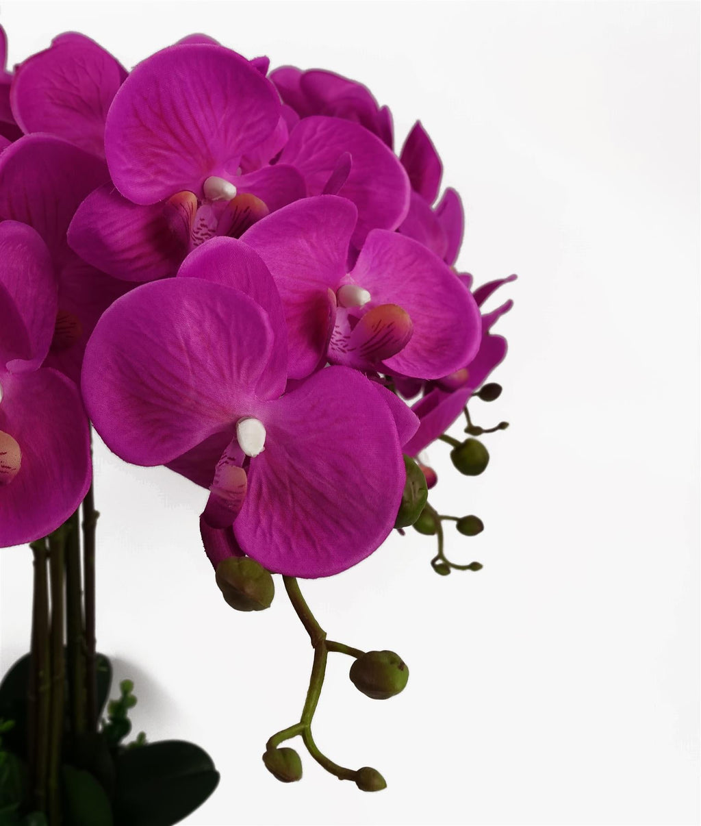 85cm Artificial Deluxe Bush Orchid Dark Pink