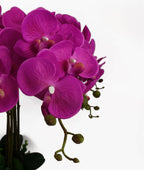 85cm Artificial Deluxe Bush Orchid Dark Pink
