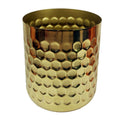 18cm Honeycomb Planter Gold x 15.5cm