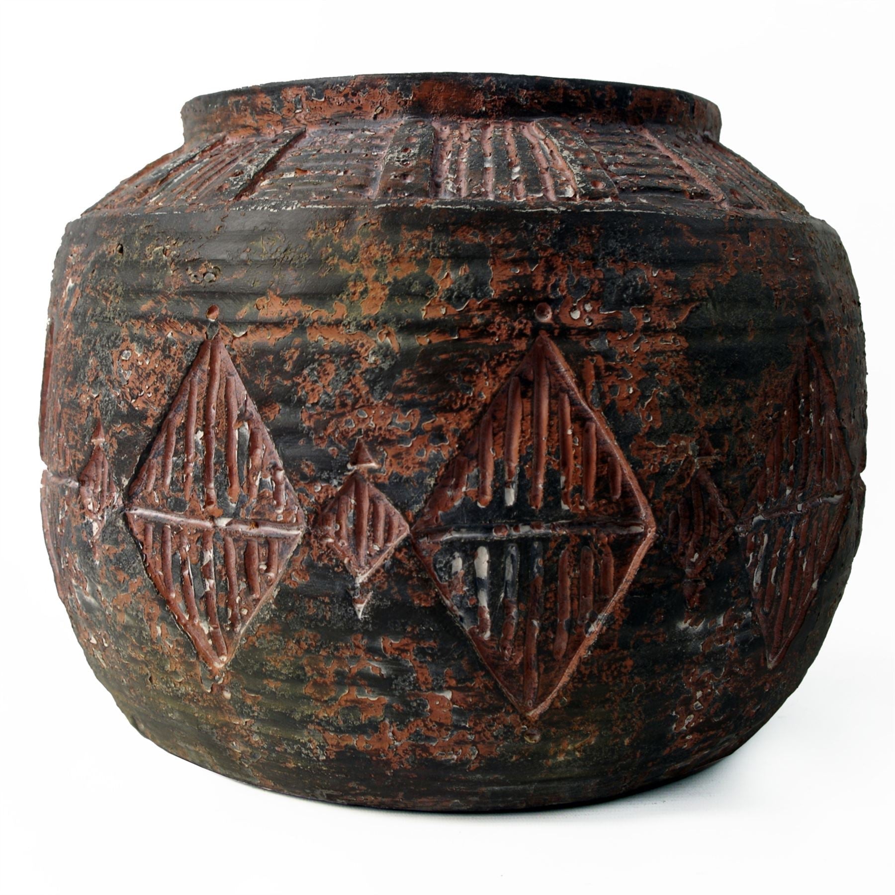 27cm x 36cm Aztec Diamond Large Planter BrownBrown
