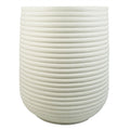 46cm x 40cm Mikos Extra Large Ridged Composite Planter Stone Colour