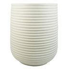 46cm x 40cm Mikos Extra Large Ridged Composite Planter Stone Colour