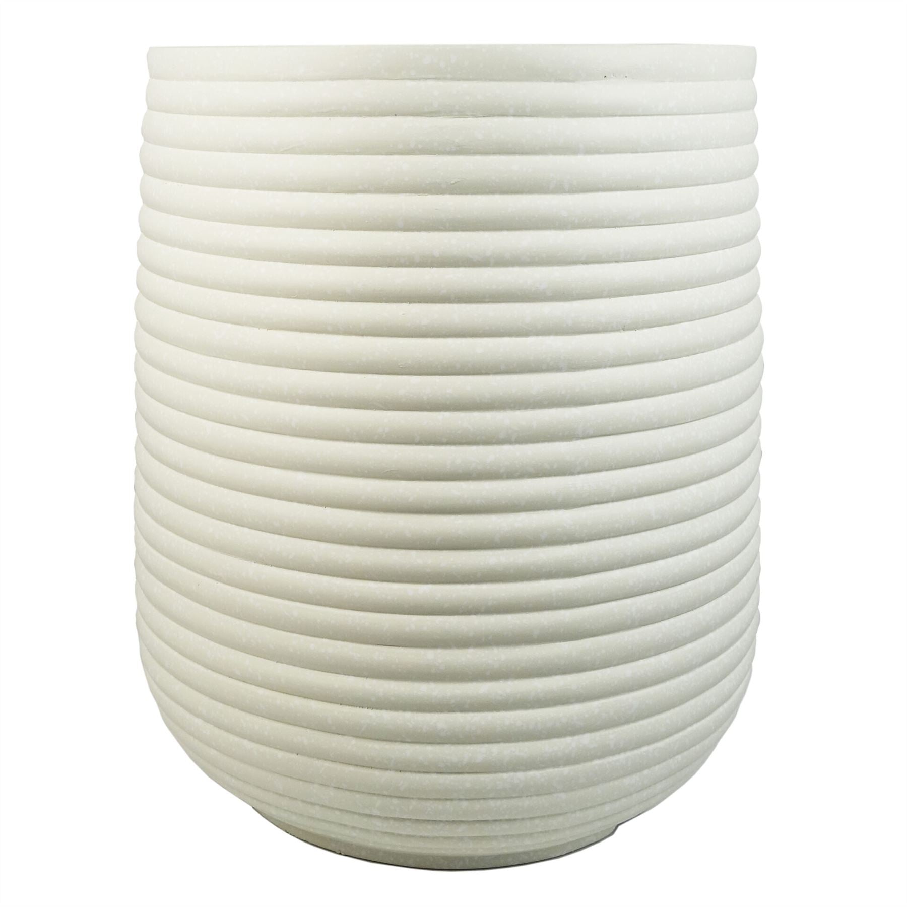 46cm x 40cm Mikos Extra Large Ridged Composite Planter Stone Colour
