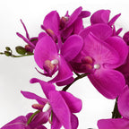85cm Artificial Deluxe Bush Orchid Dark Pink