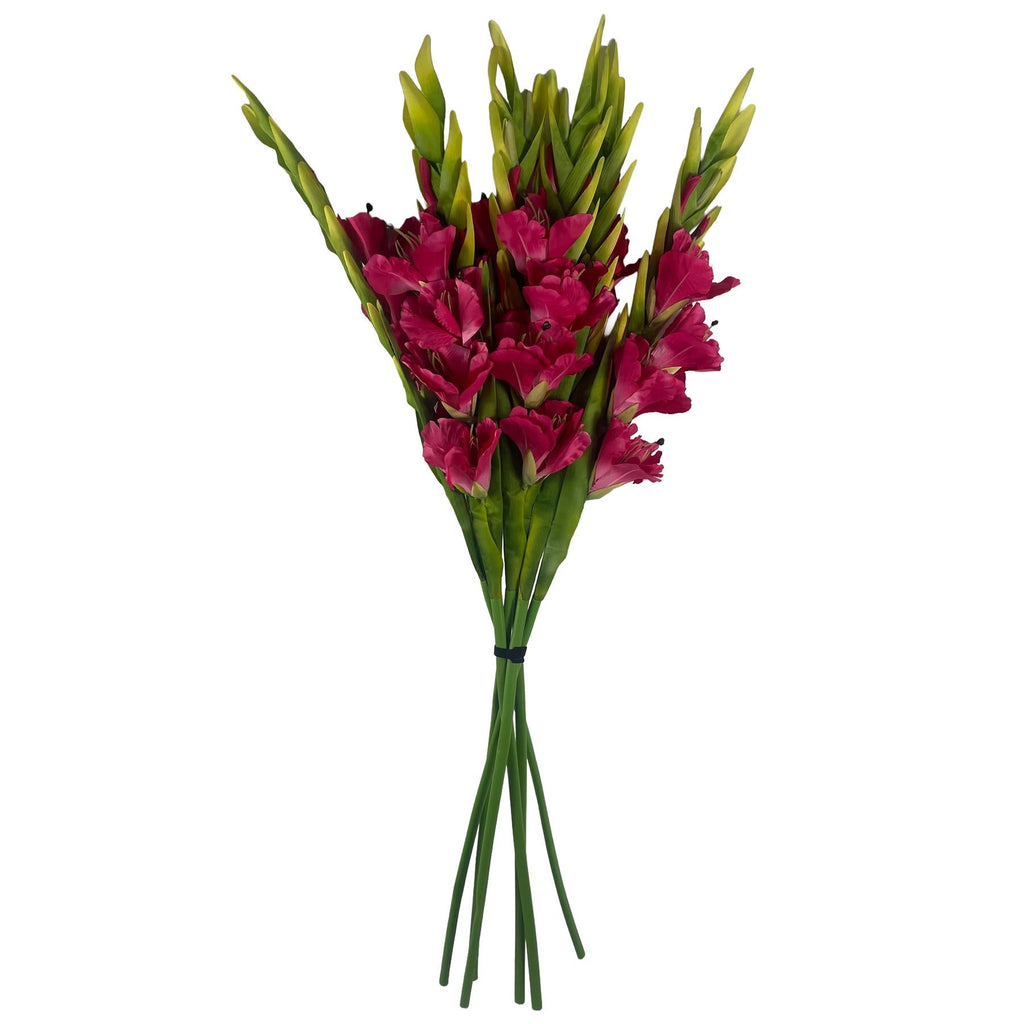 115cm Artificial Pink Gladioli Stem