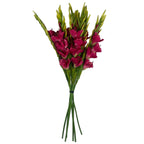 115cm Artificial Pink Gladioli Stem