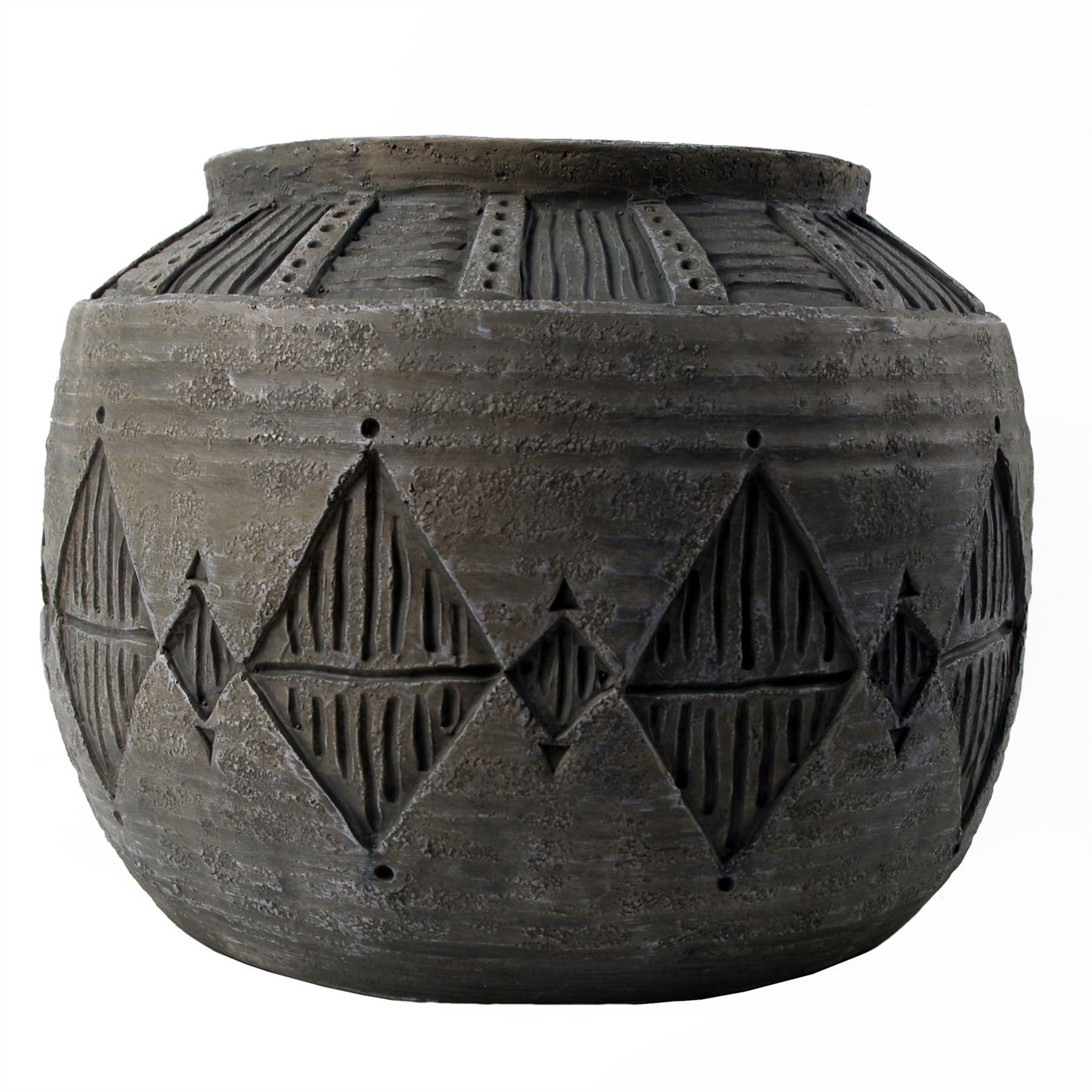 x 36cm Large Grey Gliese Diamond Planter 26cm