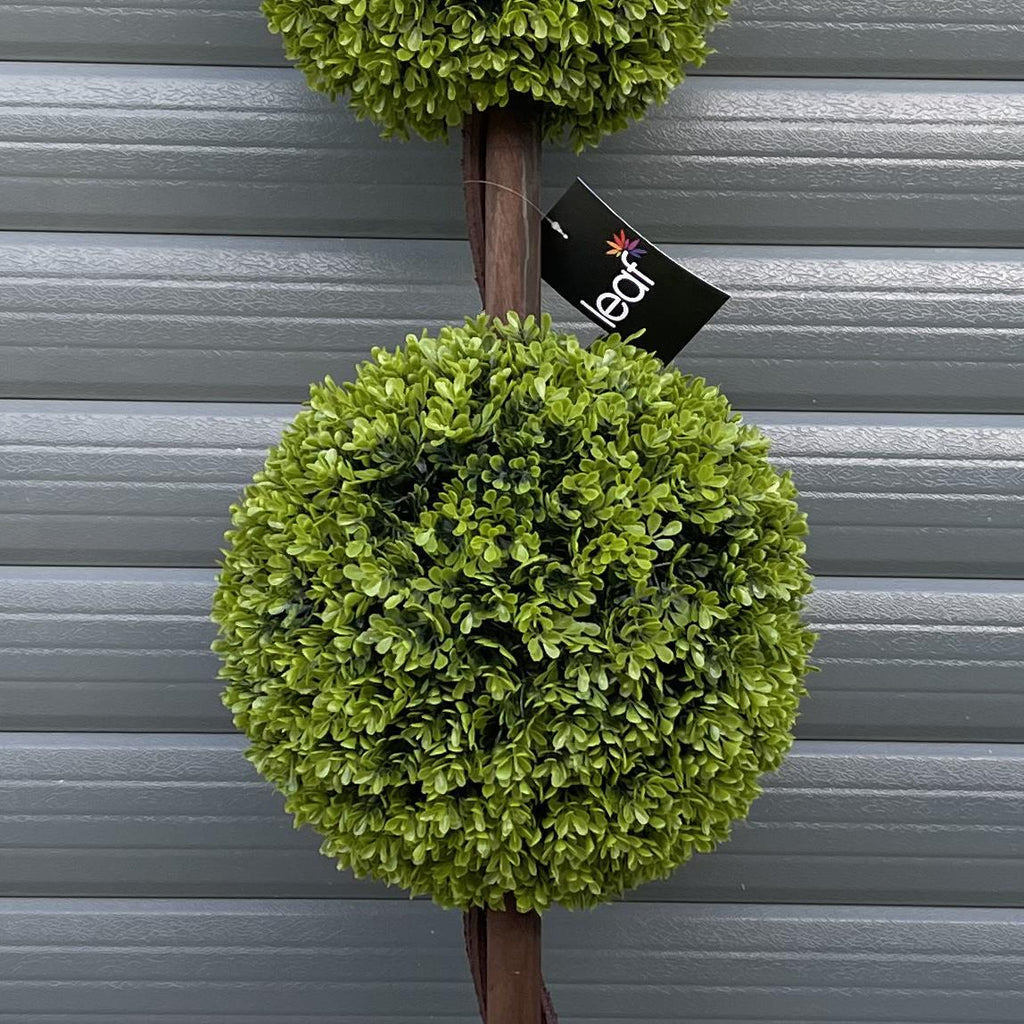 120cm Artificial Green Triple Ball Topiary Tree