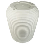 46cm x 40cm Mikos Extra Large Ridged Composite Planter Stone Colour