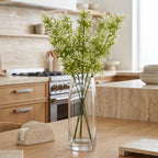 48cm Artificial White Blossom Spray Stem