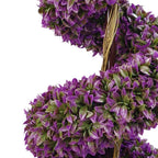 90cm Artificial Purple Large Leaf Spiral with Decorative Planter