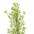 48cm Artificial Wild Berry Blossom Spray Stem Faux Green Floral Filler