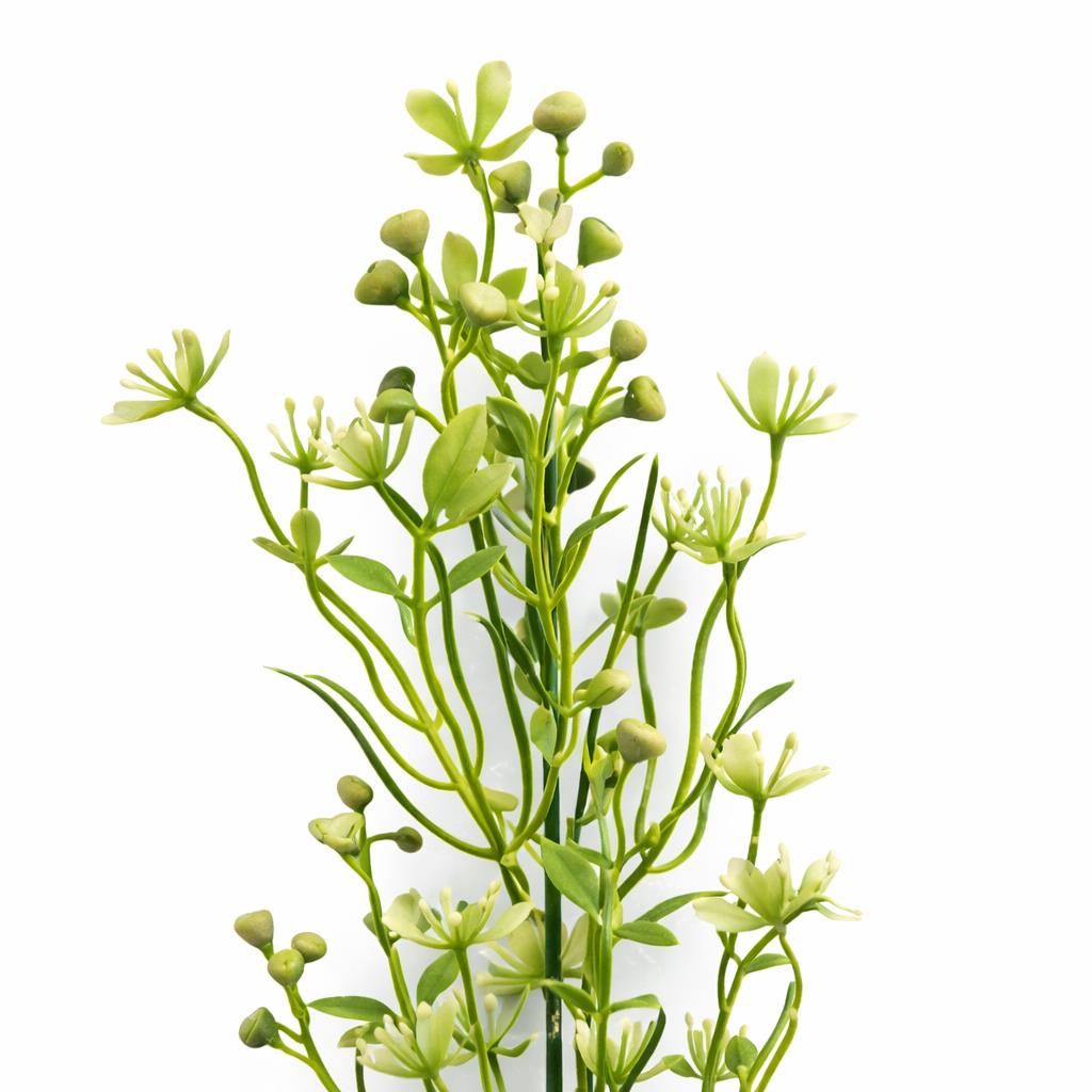 48cm Artificial Wild Berry Blossom Spray Stem Faux Green Floral Filler