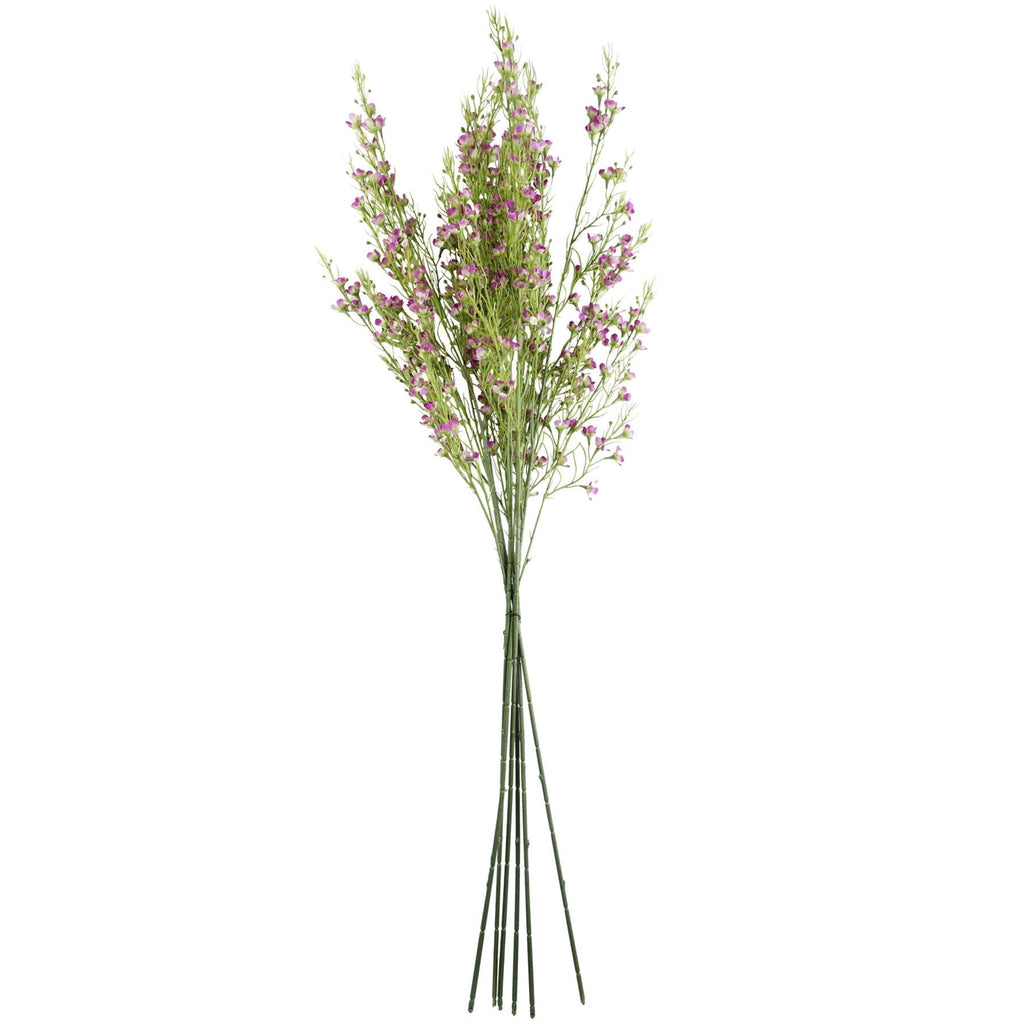 100cm Artificial Foliage with Small Flowers Purple