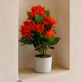 55cm Artificial Red Dahlia Pinnata