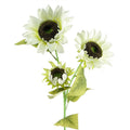 88cm White Artificial Sunflower 3 heads